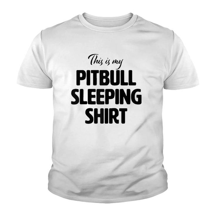 Cute & Funny Pitbull Sleeping Tee For Christmas Pitty Pyjama Raglan Baseball Tee Youth T-shirt