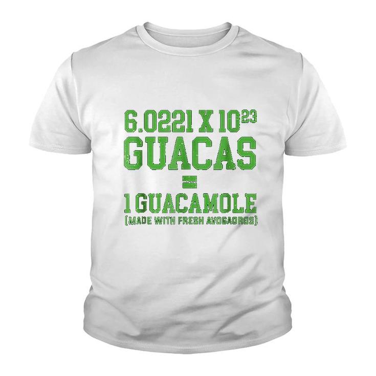 Cute Avocado  Avogadros Number Guacamole Youth T-shirt