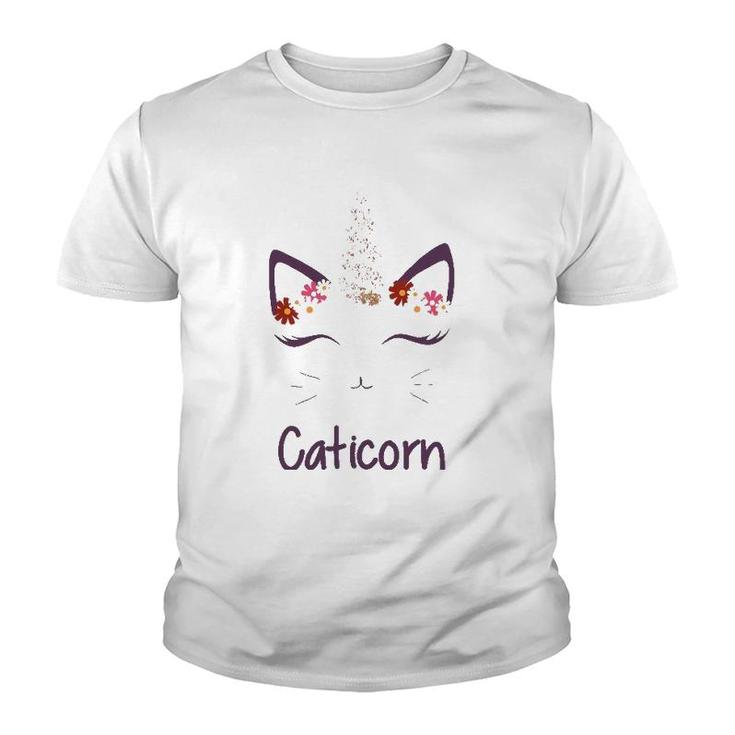 Cute Caticorn Cat Unicorn Gifts For Lover Magical Creature Youth T-shirt