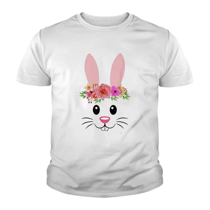 Cute Easter Bunny Face Youth T-shirt