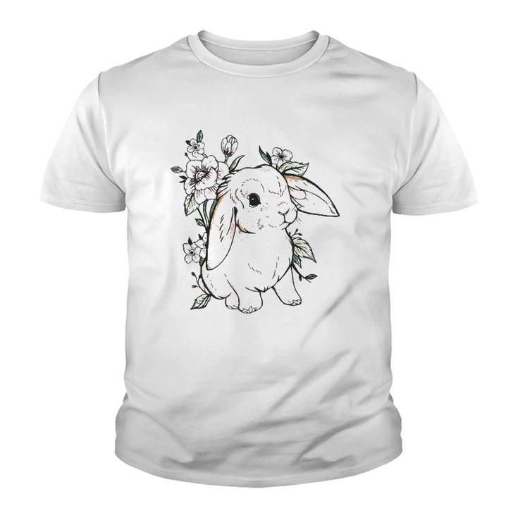 Cute Flower Rabbit - Bunny Lover Youth T-shirt