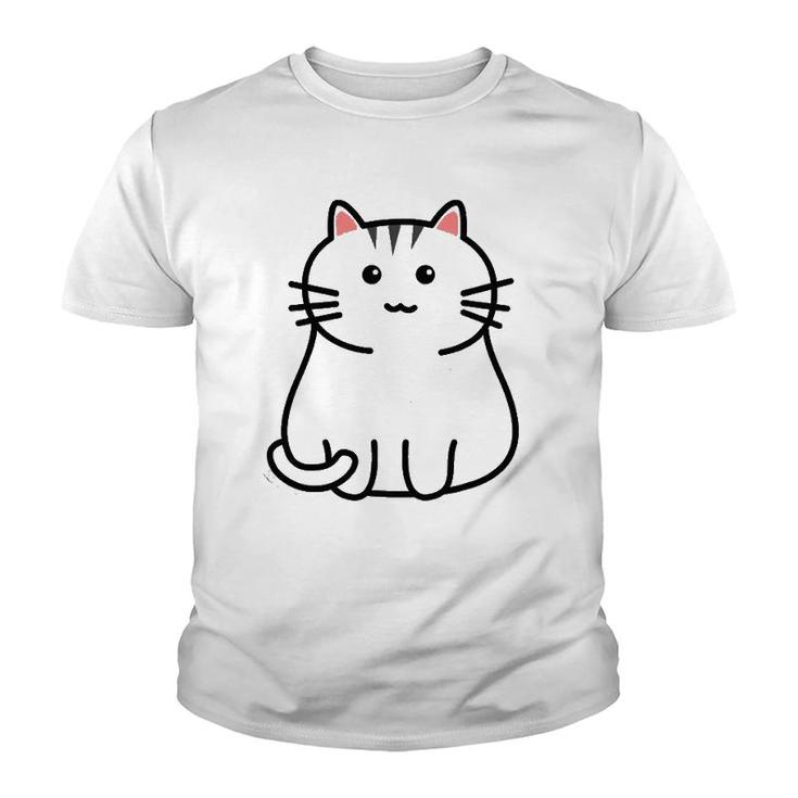 Cute Gray Tabby Cat Feline Companion Tabby Cats Youth T-shirt