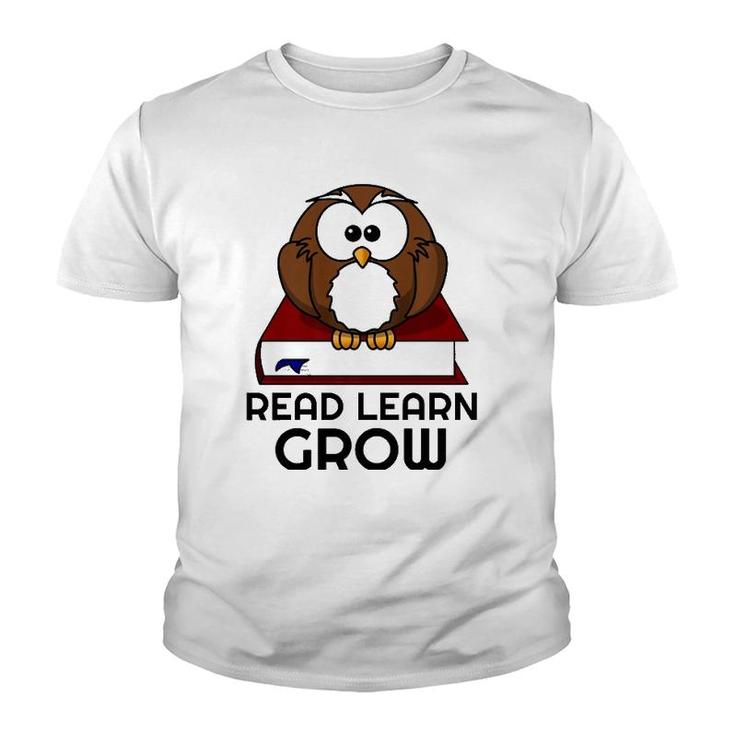 Cute Read Learn Grow Wise Owl English Teacher Design Youth T-shirt