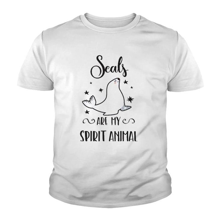 Cute Seal Seals Are My Spirit Animal Youth T-shirt
