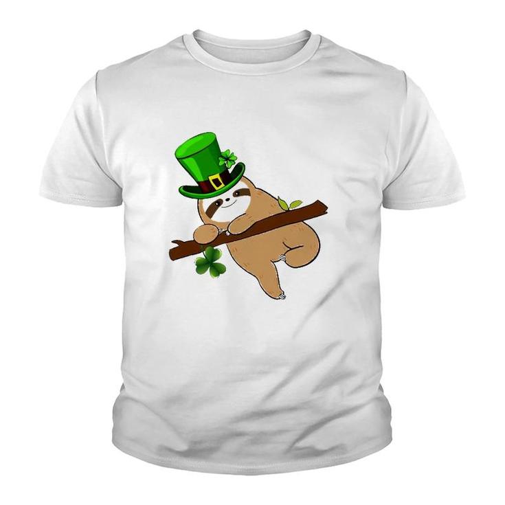Cute Sloth Saint Patrick’S Day Animal Youth T-shirt