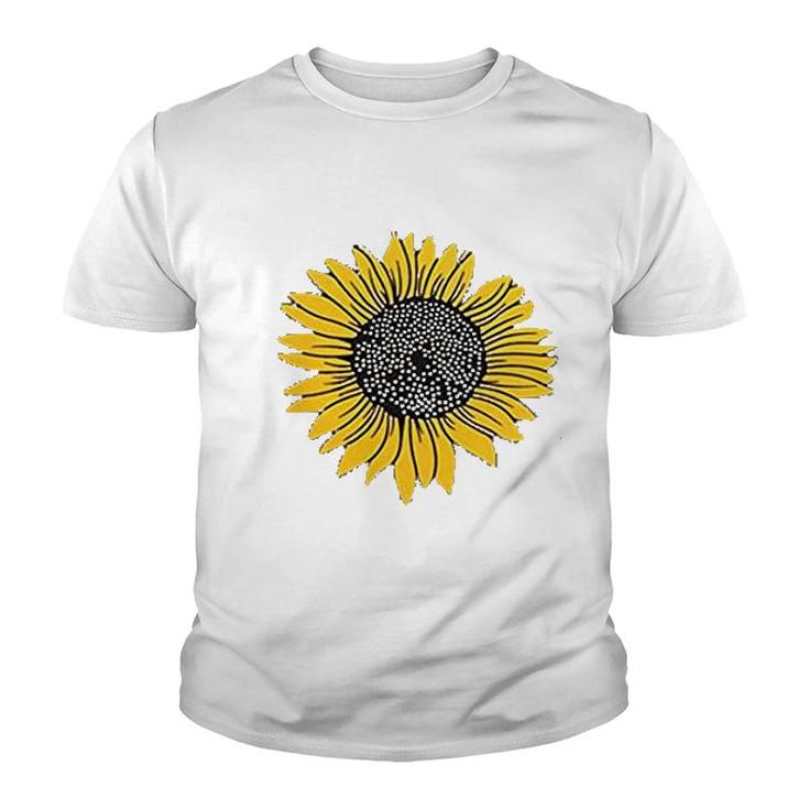 Cute Sunflowers Print Youth T-shirt