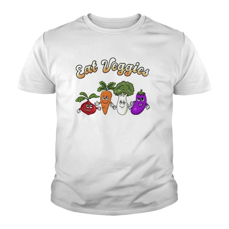 Cute Veggie Design For Men Women Vegetable Vegetarian Lovers Youth T-shirt