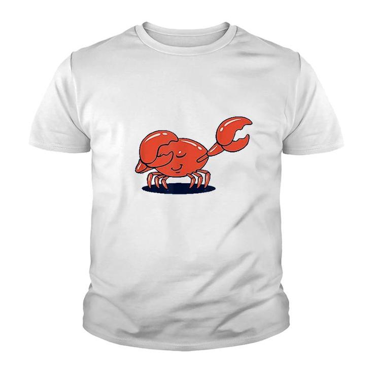 Dab Crab Dabbing Crab Cartoon Funny Youth T-shirt