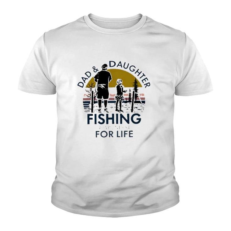 Dad And Daughter Fishing Partners For Life Vintage Youth T-shirt