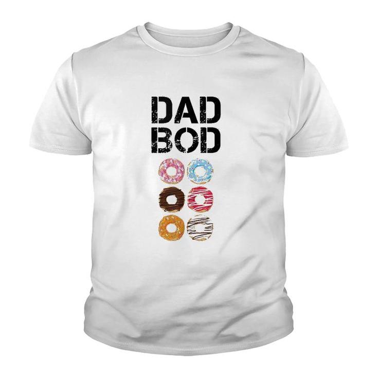 Dad Bod Tanks Funny Donut Six Pack Daddy Gym Gift  Youth T-shirt