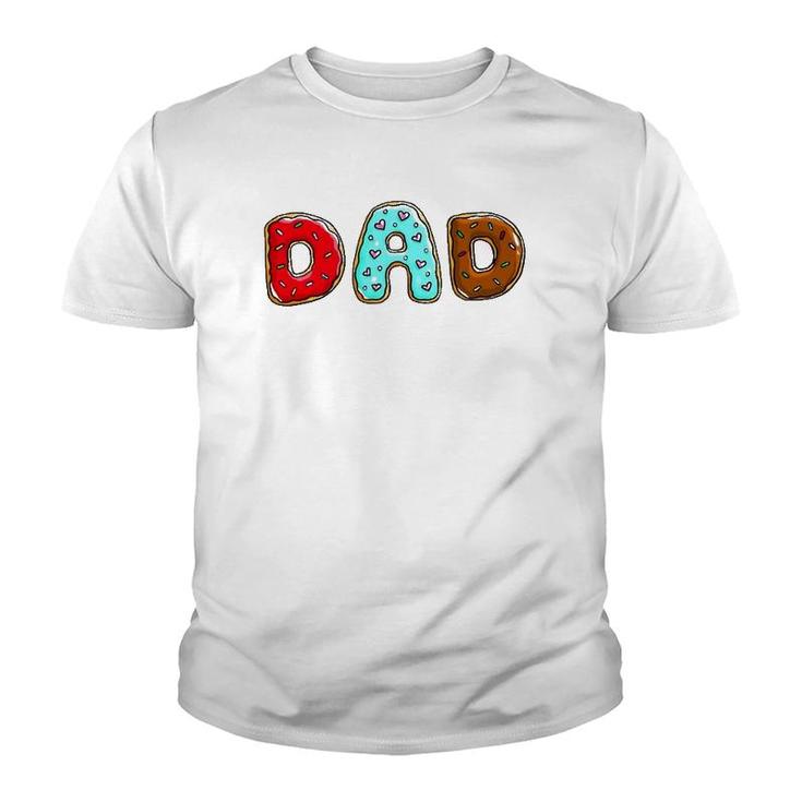 Dad Donuts Funny Doughnut Day 2022 Gift Youth T-shirt