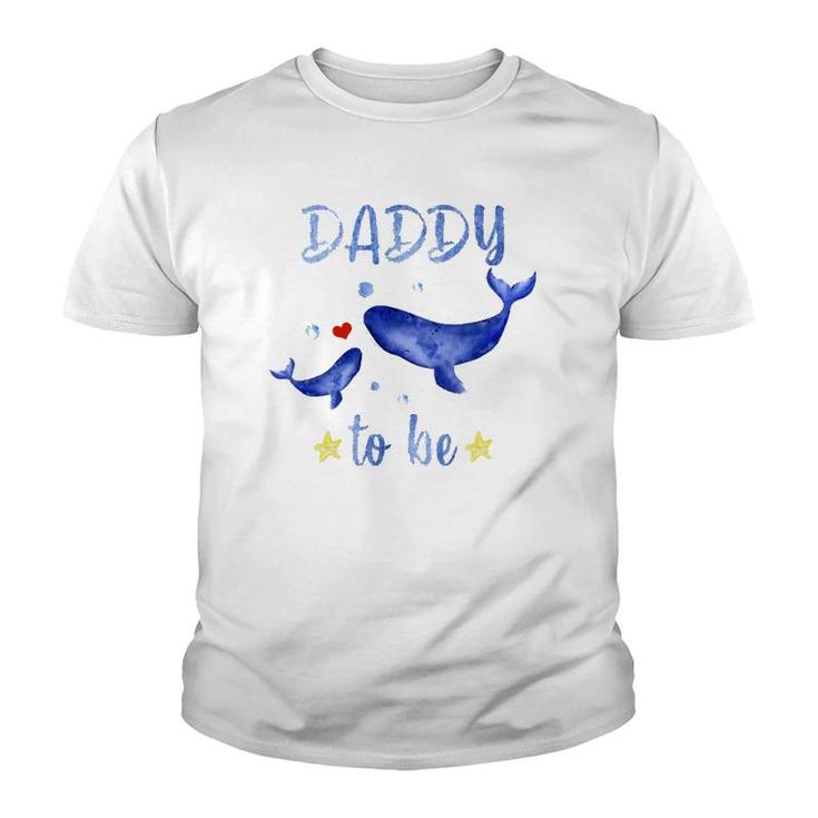Daddy To Be Whale Pregnancy Announcement Sea Animal Youth T-shirt