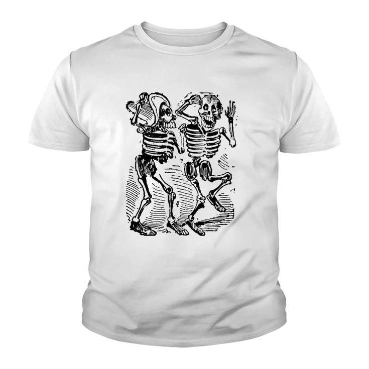 Dancing Skeletons Day Of Dead Dia De Los Muertos Youth T-shirt