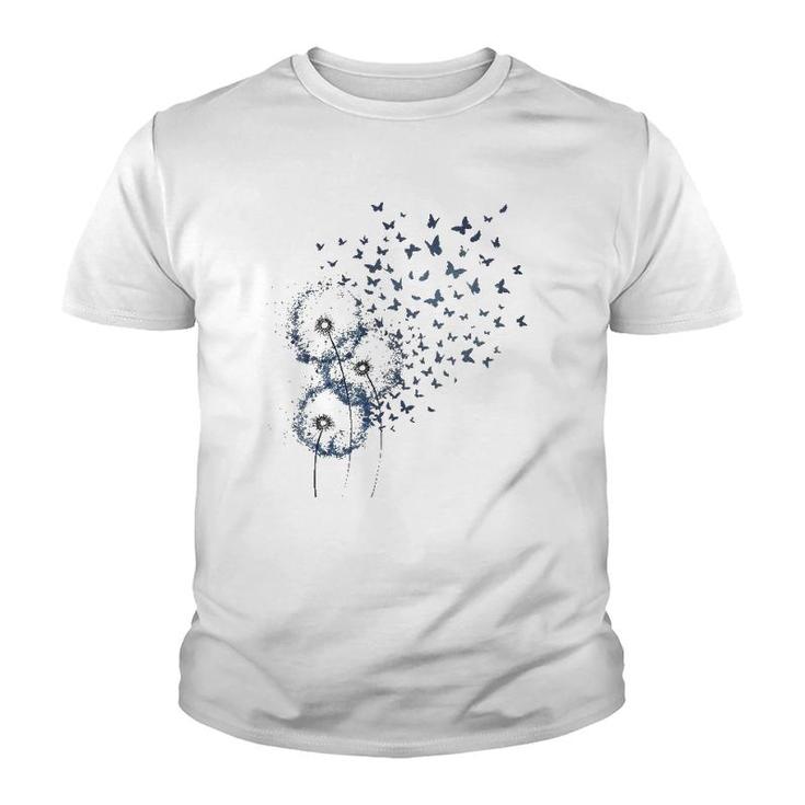 Dandelion With Butterfly Lover Gift Youth T-shirt