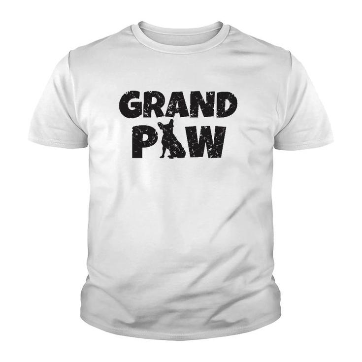 Dog Grandpa French Bulldog Grand Paw Lovers Grandpaw Youth T-shirt