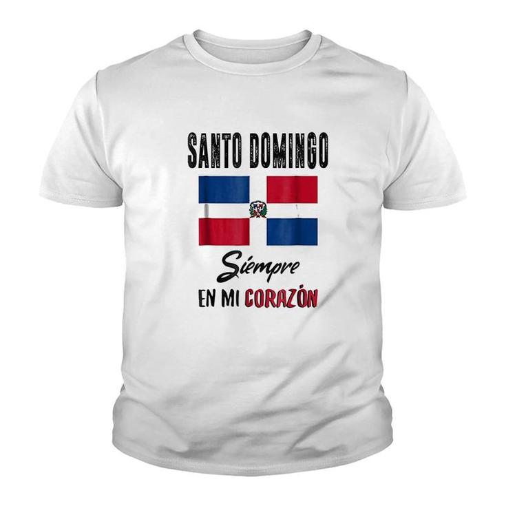 Dominican Republic Santo Domingo Flag Beach Souvenirs Youth T-shirt