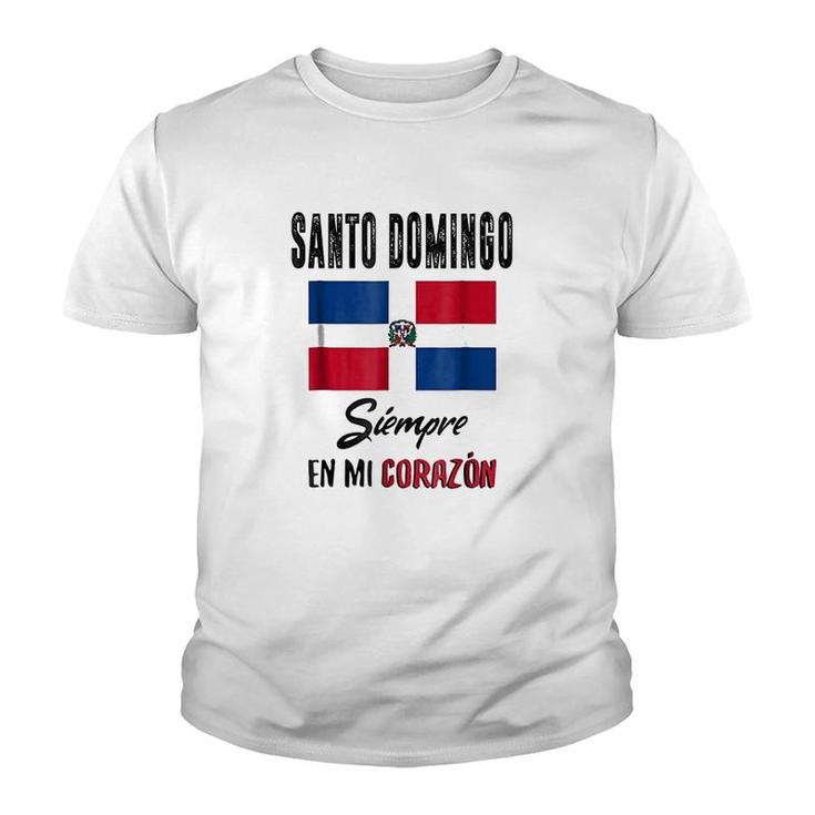 Dominican Republic Santo Domingo Flag Beach Youth T-shirt