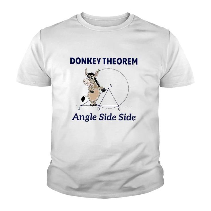 Donkey Theorem Angle Side Side Youth T-shirt