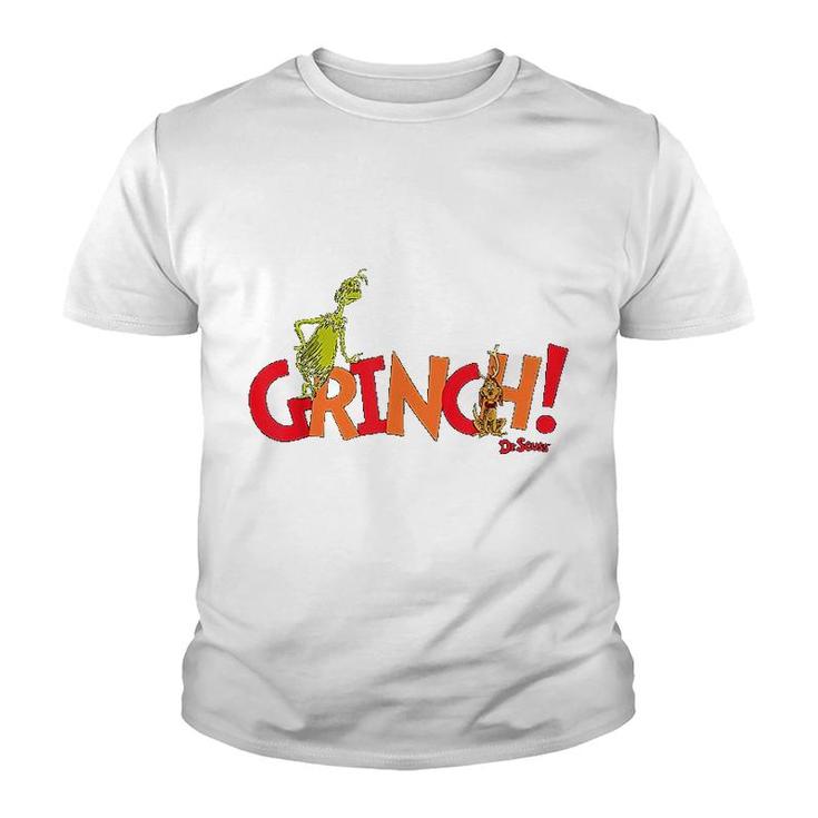 Dr Seuss Grinch With Max Youth T-shirt
