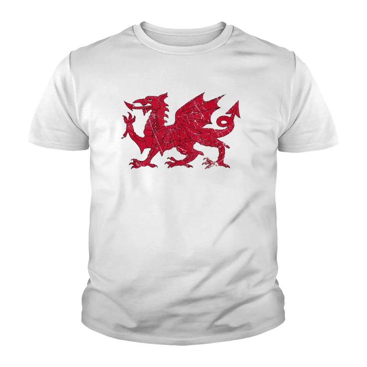 Dragon Of Wales Flag Welsh Cymru Flags Medieval Welsh Rugby Tank Top Youth T-shirt