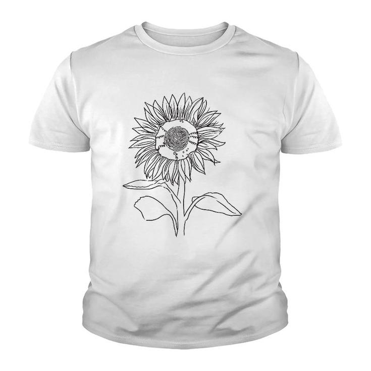 Drawing Of Flower Artist Tee Womans Top Nature Youth T-shirt