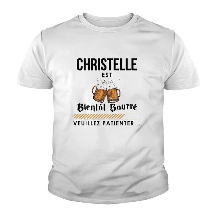 Drinking Christelle Personalized Name Gift Youth T-shirt
