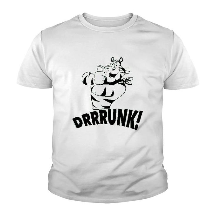 Drunk The Tiger Funny St Patricks Day Youth T-shirt