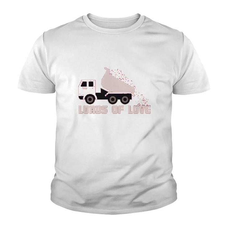 Dump Truck Loads Of Love Youth T-shirt