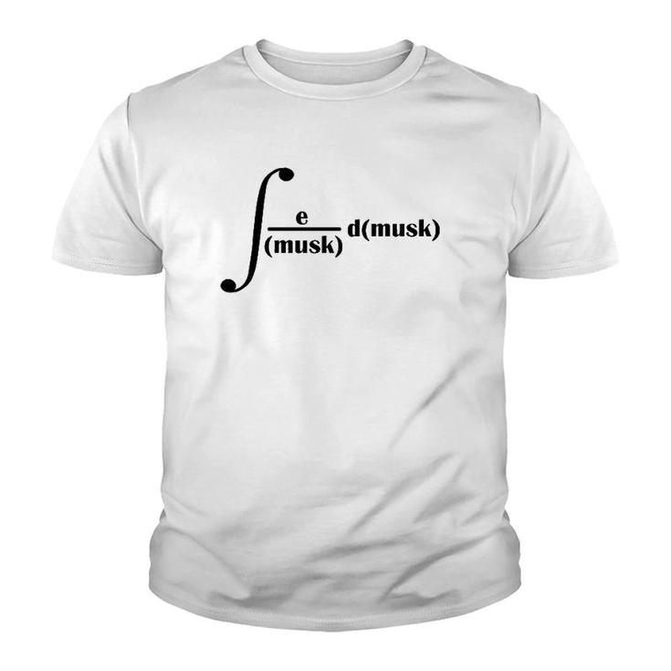 E Ln Natural Logarithm Musk Math Teacher Youth T-shirt