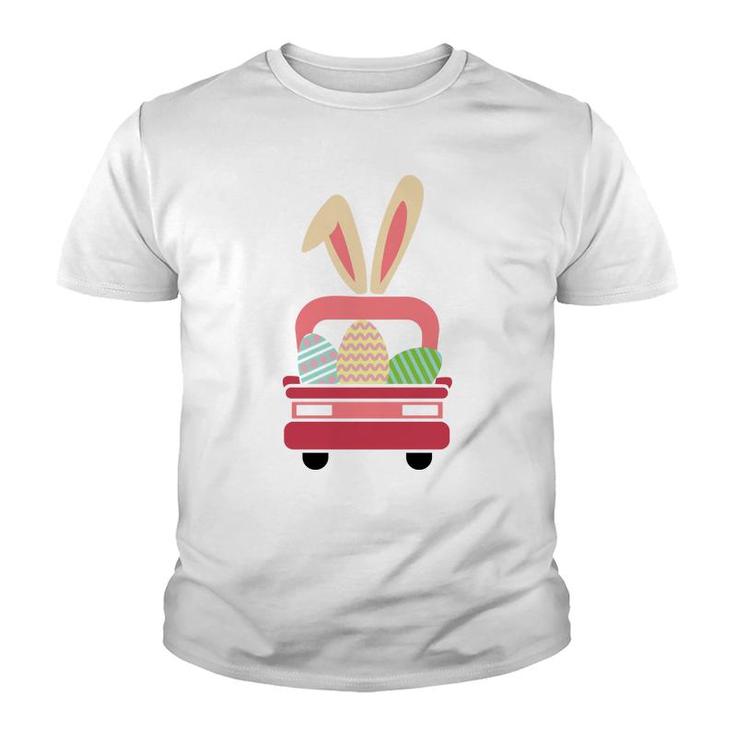 Easter Truck With Eggs Funny Youth T-shirt