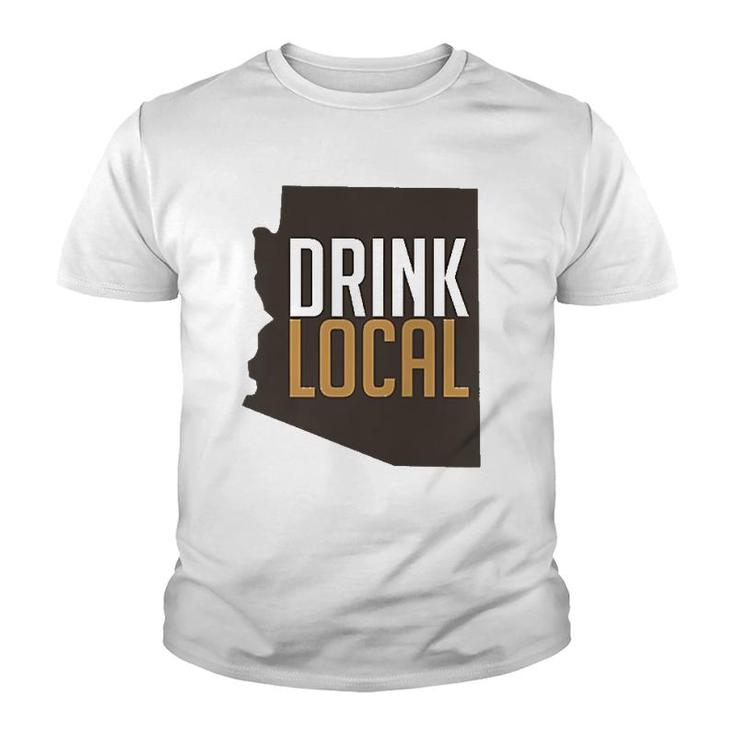 Edge Of The World Brewery - Drink Local Arizona Pocket  Youth T-shirt