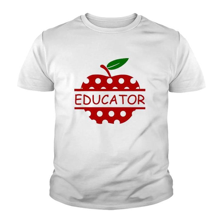 Educator Red Apple Teacher Gift Youth T-shirt