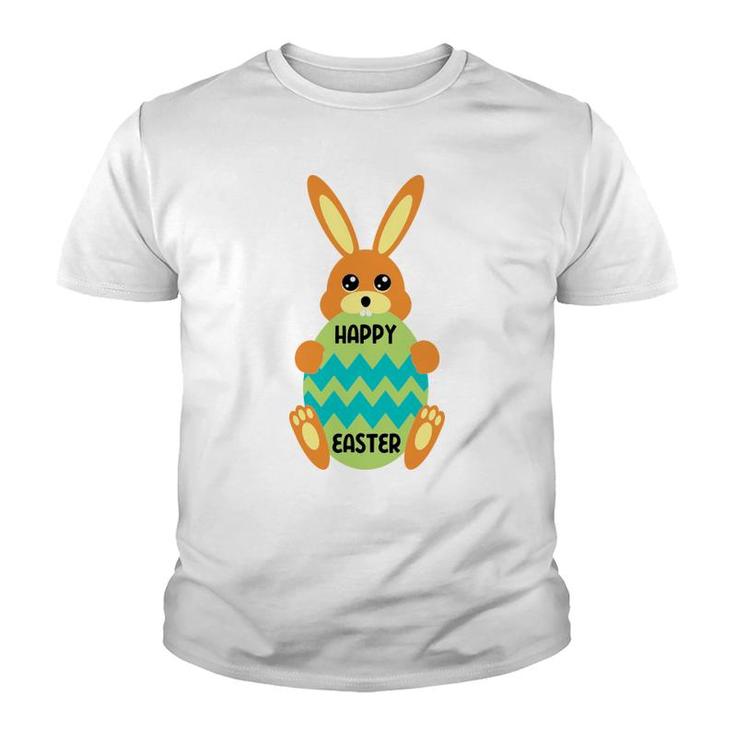 Egg Bunny Happy Easter Youth T-shirt