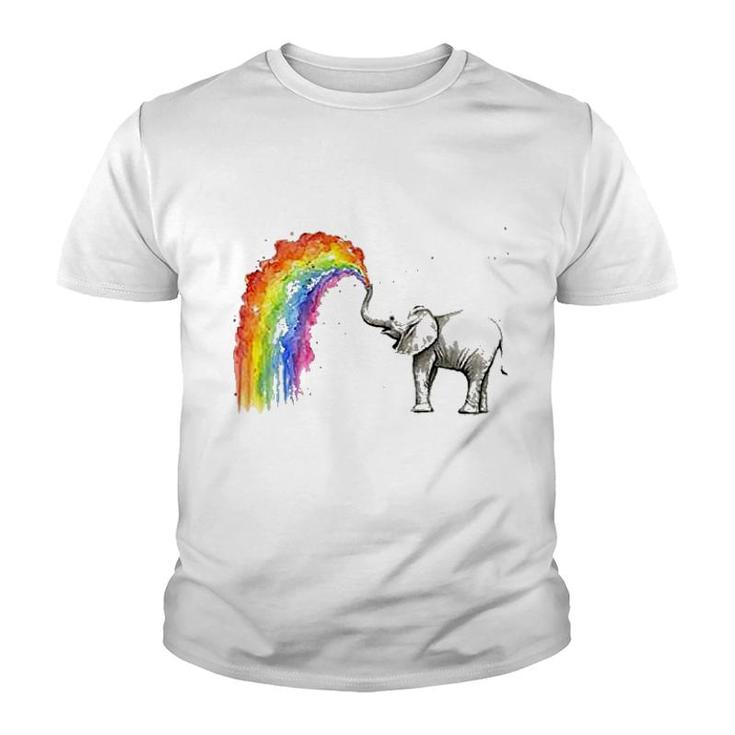 Elephant And Rainbow Youth T-shirt