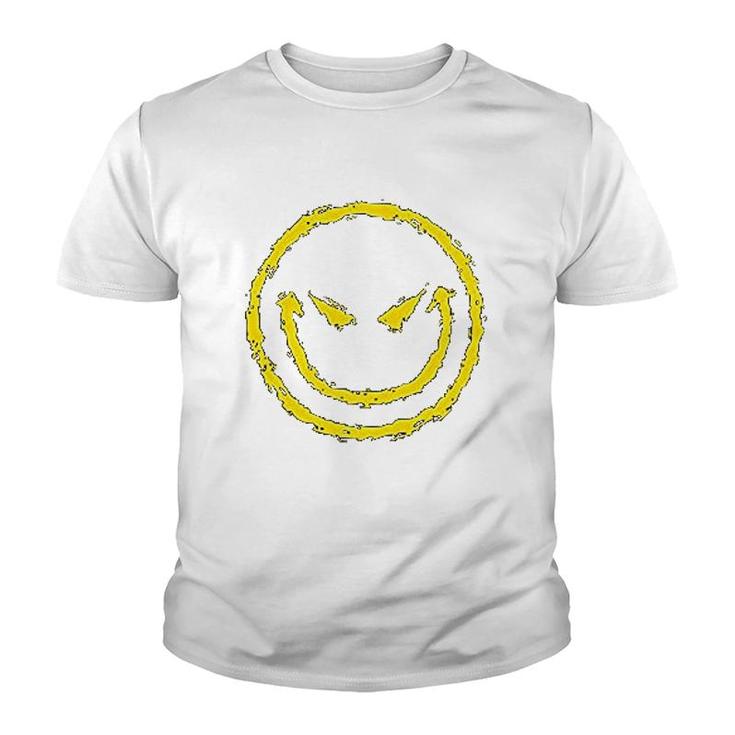 Evil Smile Face Graphic Youth T-shirt