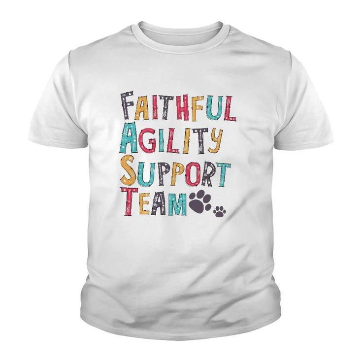 Faithful Agility Support Team Dogdog Lovers Gifts Youth T-shirt