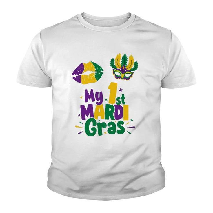 Fancy Mardi Gras Party Costume My 1St Mardi Gras Youth T-shirt