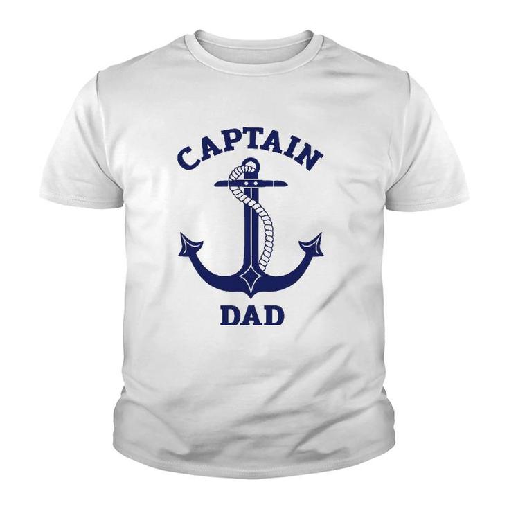 Father's Day Nautical Anchor Captain Dad Youth T-shirt