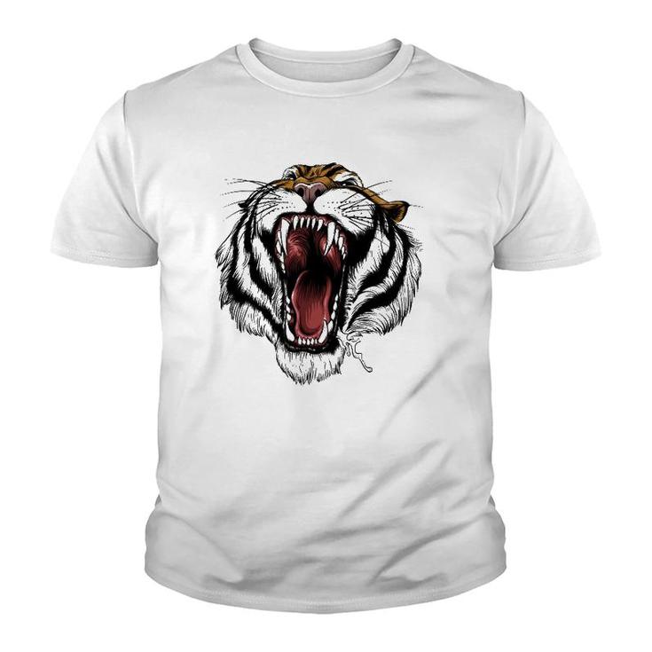Fearsome Tiger - Roaring Big Cat Animal Youth T-shirt