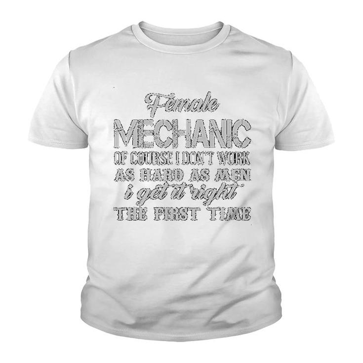 Female Mechanical Engineer Of Course Youth T-shirt