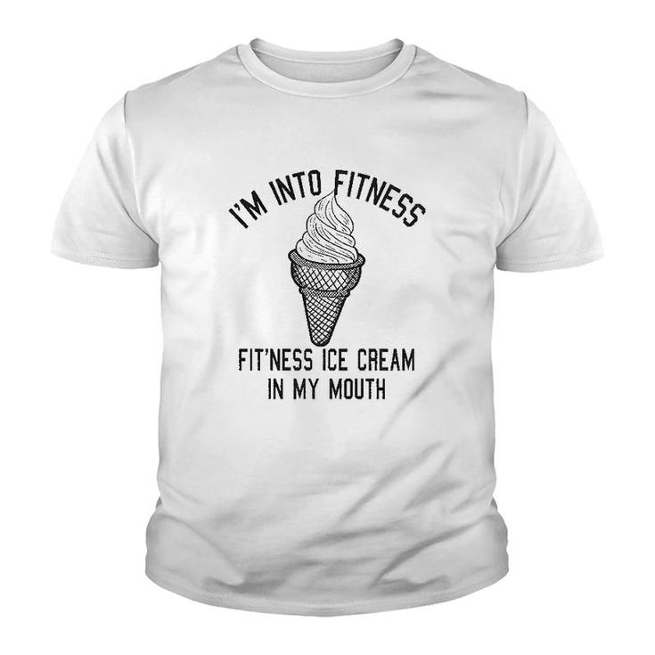 Fitness Ice Cream In My Mouth Youth T-shirt