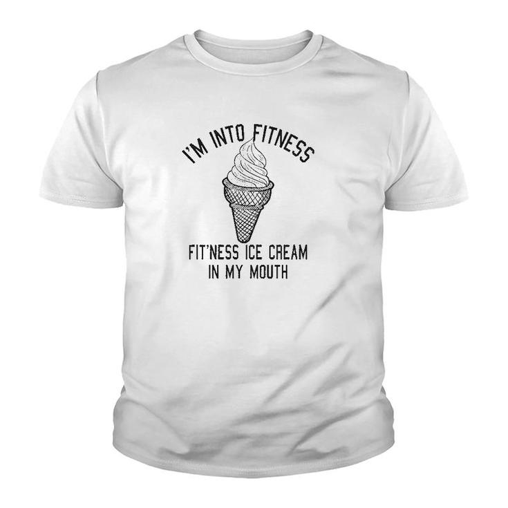 Fitness Ice Cream In My Mouth Youth T-shirt