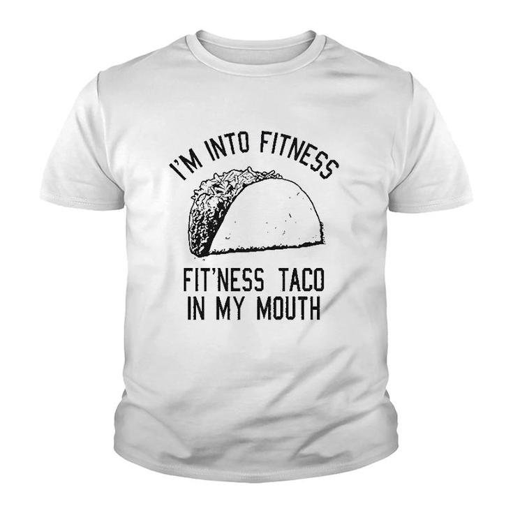 Fitness Taco Funny Gym Cool Humor Youth T-shirt
