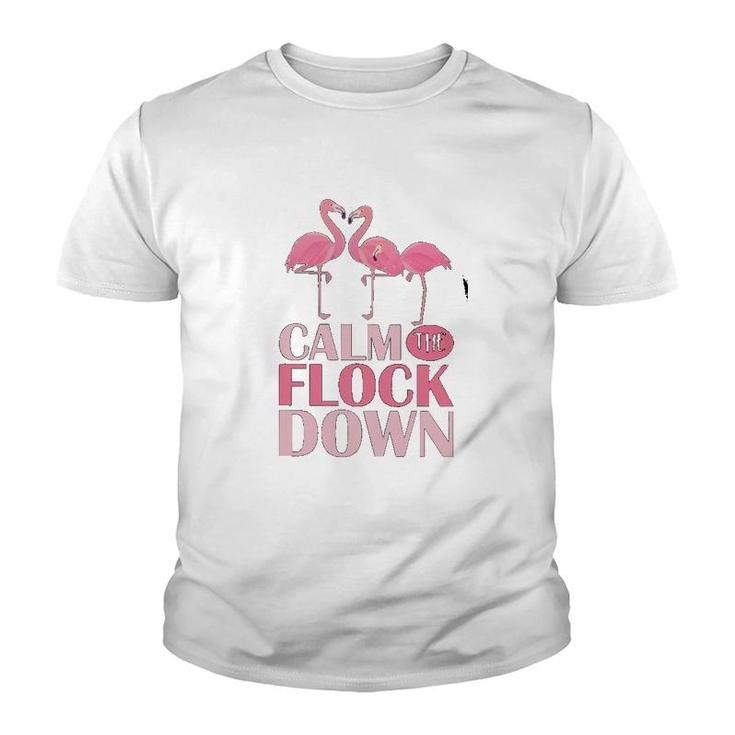 Flamingo Calm The Flock Down Youth T-shirt