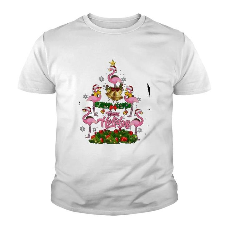 Flamingo Happy Holiday Youth T-shirt
