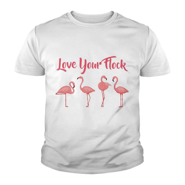 Flamingo Love Your Flock Youth T-shirt
