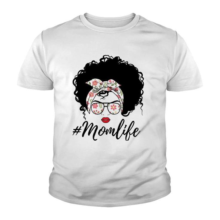 Floral Flower Mom Afro Hair Mother's Day 2021 Ver2 Youth T-shirt