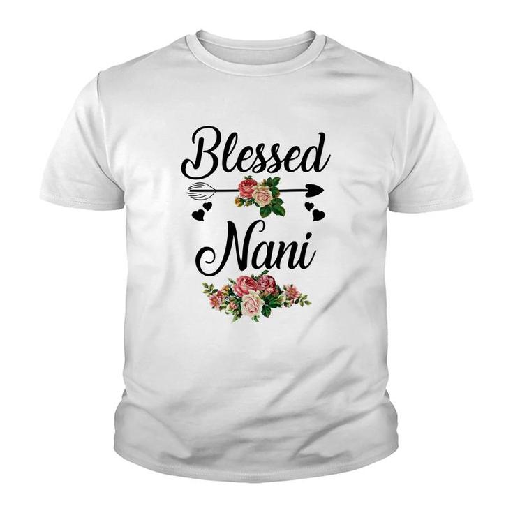 Flower Blessed Nani Youth T-shirt