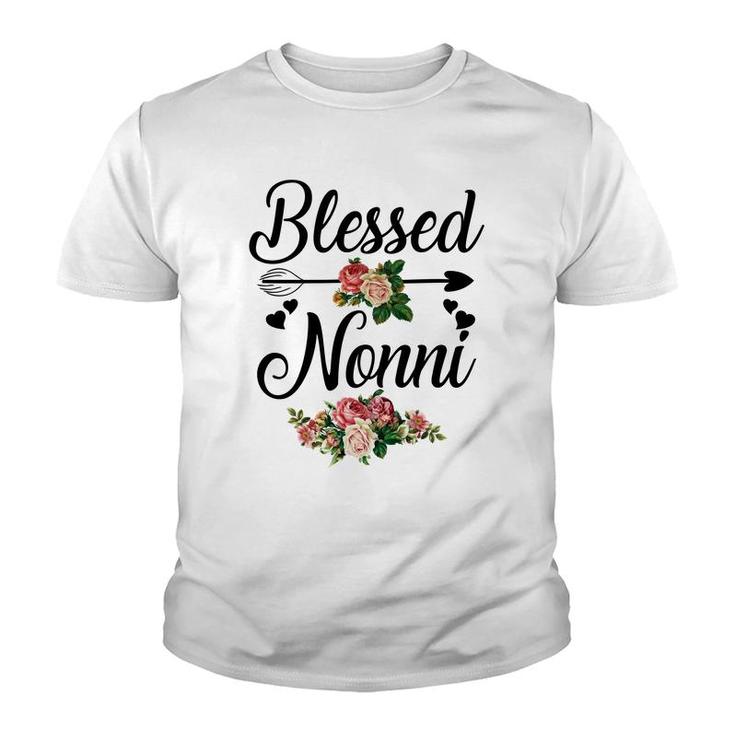 Flower Blessed Nonni Youth T-shirt