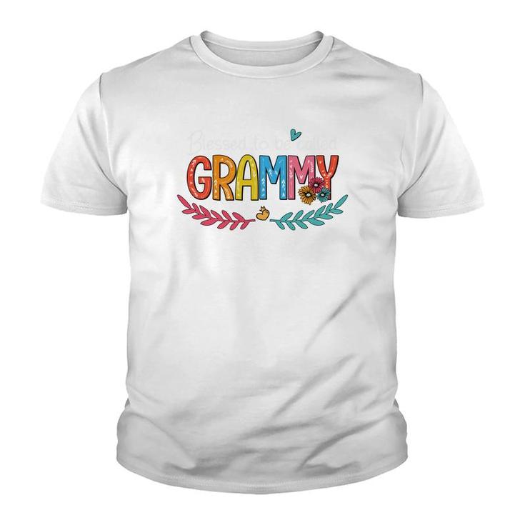 Flower Blessed To Be Called Grammy Youth T-shirt